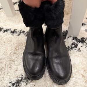 Black Fur-Lined Women's Boots